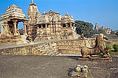 Khajuraho - Jagadambi temple and the small Mahadeva temple on the same platform 
